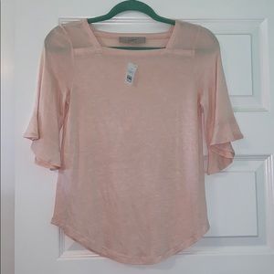 LOFT 3/4 sleeve light pink shirt